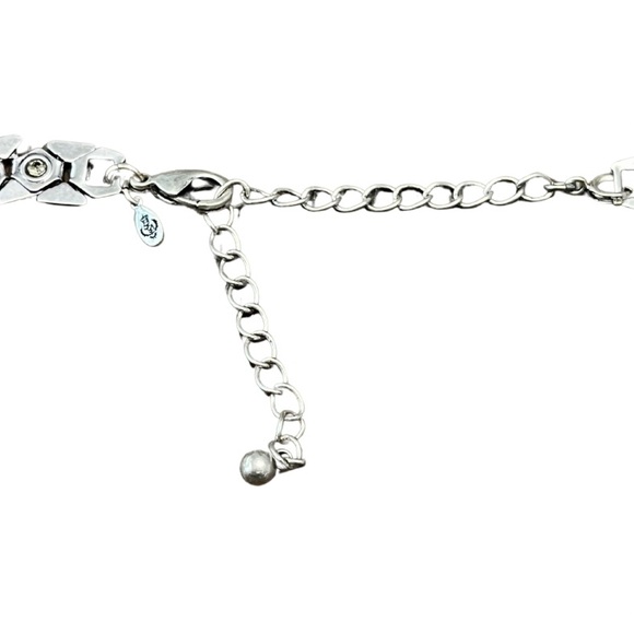 1275 Premier Designs Silver Crystal Fringe Necklace - Picture 3 of 4